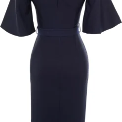 Trendyol Vrouwen Fluit Mouw V-hals Bodycon Jurk -Trendy Meid Verkoop 766x1200