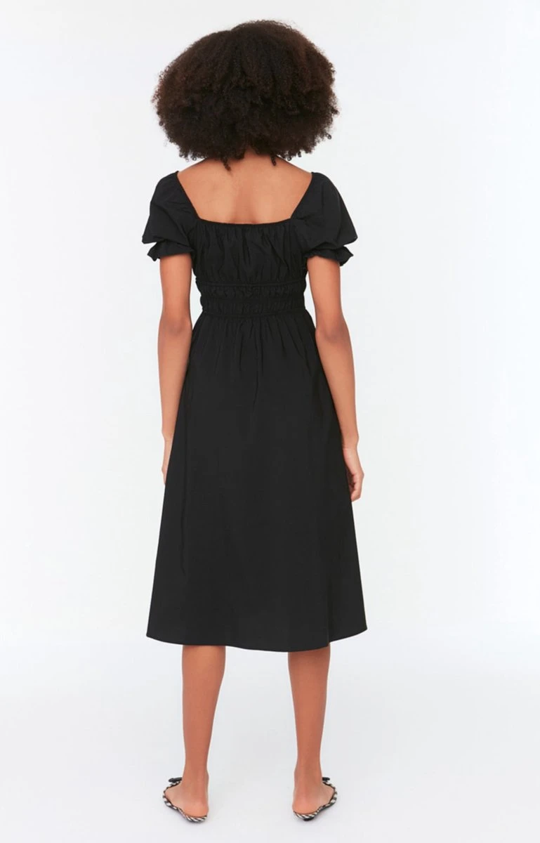 Trendyol Vrouwen Standaard Mouw Vierkante Kraag Schaatser Jurk 8 Trendyol Vrouwen Standaard Mouw Vierkante Kraag Schaatser Jurk - Afbeelding 8