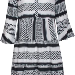 Smashed Lemon - Beau Jurk - Zwart/ Wit - 22141-009-M