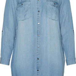 VERO MODA VMSILA LS SHORT DRESS MIX GA CURVE NOOS Dames Jurk - Maat 48