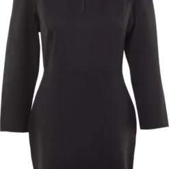 Trendyol Vrouwen Ballon Mouw Staande Kraag Bodycon Plus Size Jurk -Trendy Meid Verkoop 777x1200 2