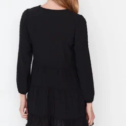 Trendyol Vrouwen Ballon Mouw V-hals Verschuiving Jurk -Trendy Meid Verkoop 777x1200