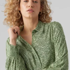 Vero Moda Jurk Vmsara Ls Calf Shirt Dress Wvn 10282451 Reseda/sara Dames Maat - L -Trendy Meid Verkoop 778x1200 2