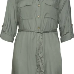 VERO MODA VMBUMPY L/S SHIRT DRESS WVN CURVE NOOS Dames Jurk - Maat 48