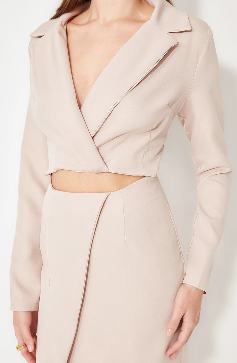 Trendyol Vrouwen Standaard Mouw Cache-coeur Omslag Jurk 6 Trendyol Vrouwen Standaard Mouw Cache-coeur Omslag Jurk - Afbeelding 6