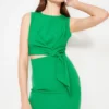 Trendyol Vrouwen Standaard Mouw Ronde Hals Bodycon Jurk