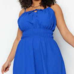 Trendyol Vrouwen Standaard Mouw V-hals Schaatser Grote Maten Jurk -Trendy Meid Verkoop 795x1200 3