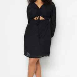 Trendyol Vrouwen Ballon Mouw V-hals Schaatser Grote Maten Jurk 12 Trendyol Vrouwen Ballon Mouw V-hals Schaatser Grote Maten Jurk -Trendy Meid Verkoop 797x1200 9