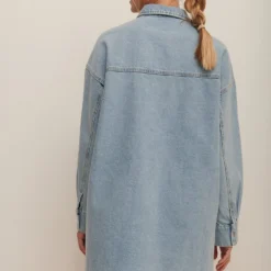 NA-KD Raw Edge Denim Dress Dames Jurk - Maat 36 -Trendy Meid Verkoop 798x1200 1