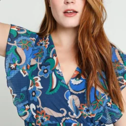 Cassis Lange Plisséjurk Met Gebloemde Kasjmierprint -Trendy Meid Verkoop 799x1200 114