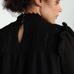 Paprika Korte, Effen Jurk In Voile Met Smokwerk 17 Paprika Korte, Effen Jurk In Voile Met Smokwerk -Trendy Meid Verkoop 799x1200 205