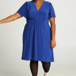 Paprika Korte, Effen Bow Jurk Met Smokwerk Op De Taille -Trendy Meid Verkoop 799x1200 314