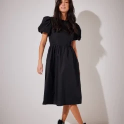NA-KD Puff Sleeve Midi Dress Dames Jurk - Maat 40 -Trendy Meid Verkoop 799x1200 332