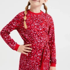 WE Fashion Meisjes Jurk Met Dessin En Strikceintuur - Maat 98 -Trendy Meid Verkoop 799x1200 338