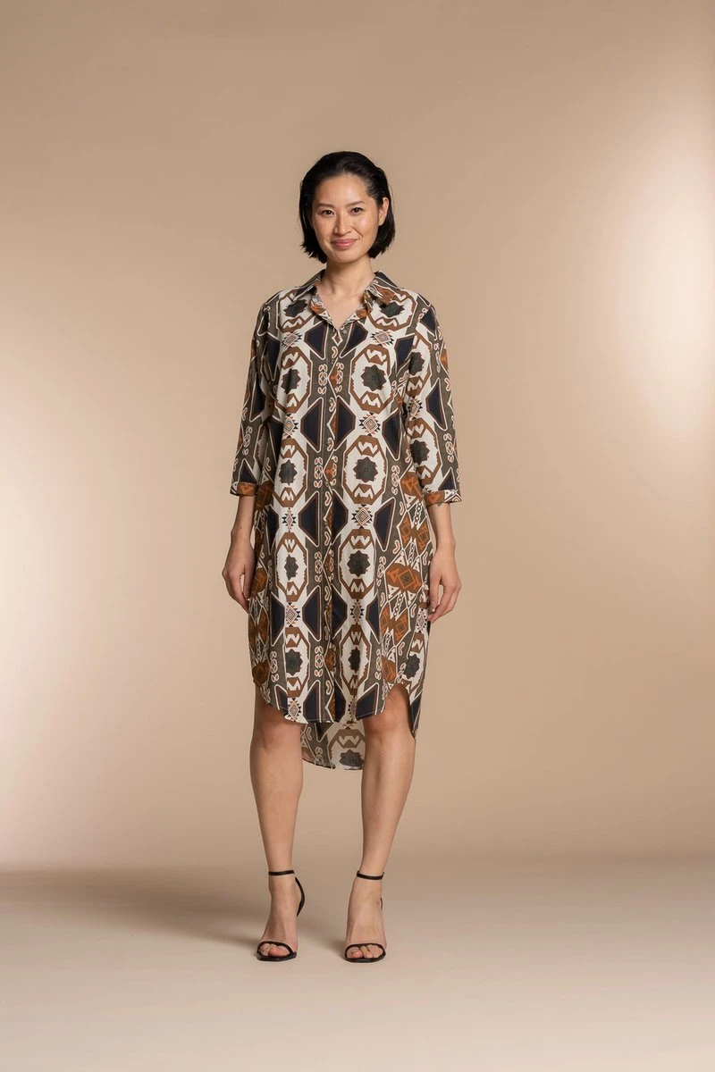 Geisha - Jurk - Bruin 3 Geisha - Jurk - Bruin - Afbeelding 3