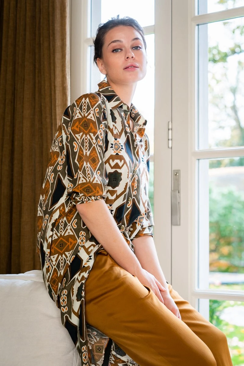 Geisha - Jurk - Bruin 5 Geisha - Jurk - Bruin - Afbeelding 5