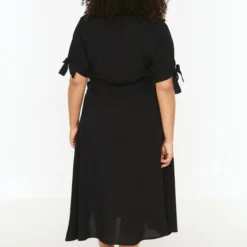 Trendyol Vrouwen Gepofte/ruche Mouw V-hals Basis Grote Maten Jurk 12 Trendyol Vrouwen Gepofte/ruche Mouw V-hals Basis Grote Maten Jurk -Trendy Meid Verkoop 800x1200 1043