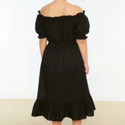 Trendyol Vrouwen Ballon Mouw Carmen Kraag Schaatser Grote Maten Jurk 13 Trendyol Vrouwen Ballon Mouw Carmen Kraag Schaatser Grote Maten Jurk -Trendy Meid Verkoop 800x1200 1053