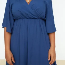 Trendyol Vrouwen Off-shoulder Cache-coeur Omslag Plus Size Jurk -Trendy Meid Verkoop 800x1200 1073