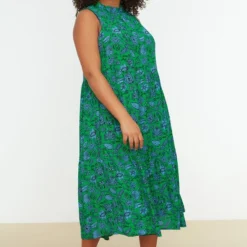 Trendyol Vrouwen Standaard Mouw Staande Kraag A-lijn Plus Size Jurk -Trendy Meid Verkoop 800x1200 1102