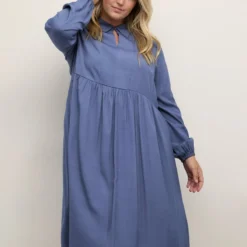 Kaffe Curve KCSimma Midi Dress Dames Jurk - Maat 46 -Trendy Meid Verkoop 800x1200 1105
