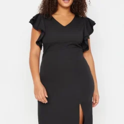 Trendyol Vrouwen Gepofte/ruche Mouw V-hals Bodycon Plus Size Jurk -Trendy Meid Verkoop 800x1200 1107