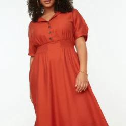 Trendyol Vrouwen Standaard Mouw Kraag A-lijn Plus Size Jurk 19 Trendyol Vrouwen Standaard Mouw Kraag A-lijn Plus Size Jurk -Trendy Meid Verkoop 800x1200 1112
