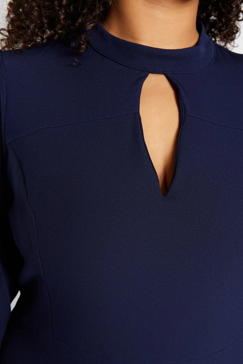 Trendyol Vrouwen Ballon Mouw Staande Kraag Bodycon Plus Size Jurk 5 Trendyol Vrouwen Ballon Mouw Staande Kraag Bodycon Plus Size Jurk - Afbeelding 5