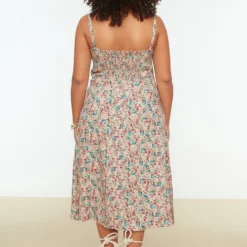 Trendyol Vrouwen Standaard Mouw V-hals Basis Grote Maten Jurk -Trendy Meid Verkoop 800x1200 1129