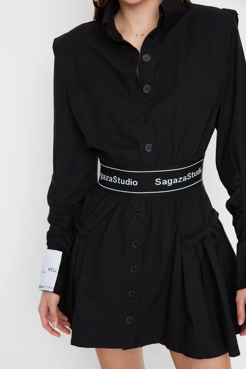 Trendyol Vrouwen Standaard Mouw Kraag Schaatser Jurk 5 Trendyol Vrouwen Standaard Mouw Kraag Schaatser Jurk - Afbeelding 5