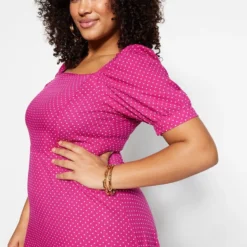 Trendyol Vrouwen Standaard Mouw Vierkante Kraag A-lijn Grote Maten Jurk -Trendy Meid Verkoop 800x1200 1160