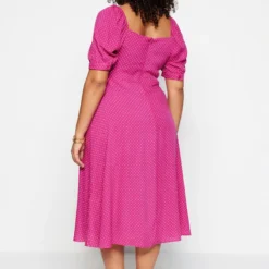 Trendyol Vrouwen Standaard Mouw Vierkante Kraag A-lijn Grote Maten Jurk -Trendy Meid Verkoop 800x1200 1161