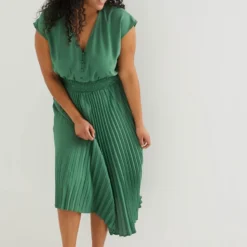 WE Fashion Dames Plissé Jurk - Curve -Trendy Meid Verkoop 800x1200 1170