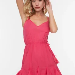 Trendyol Vrouwen Standaard Mouw V-hals A-lijn Jurk -Trendy Meid Verkoop 800x1200 1223