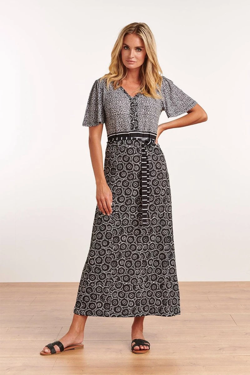 Smashed Lemon - Raven Jurk - Zwart/ Beige - 22155-720-999-S 1 Smashed Lemon - Raven Jurk - Zwart/ Beige - 22155-720-999-S