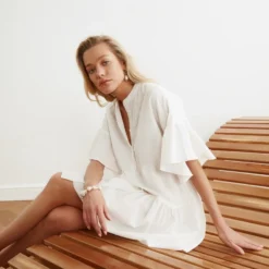 Trendyol Vrouwen Gepofte/ruche Mouw Lieve Schat Aangerimpelde Jurk Jurk -Trendy Meid Verkoop 800x1200 1339