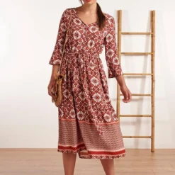 Smashed Lemon - Sita Jurk - White/ Cognac - 22103-743-000-L