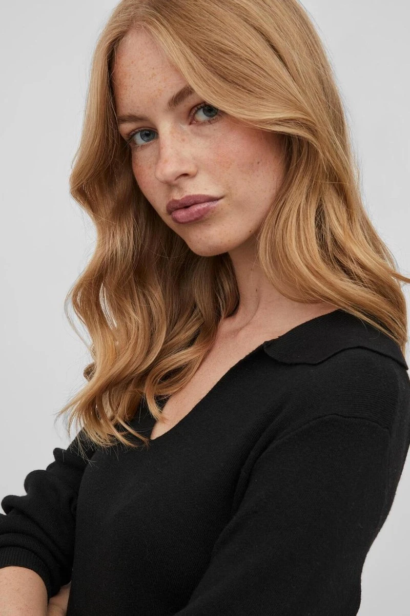 VILA VIMARLA COLLAR L/S KNIT DRESS Dames Jurk - Maat M 4 VILA VIMARLA COLLAR L/S KNIT DRESS Dames Jurk - Maat M - Afbeelding 4