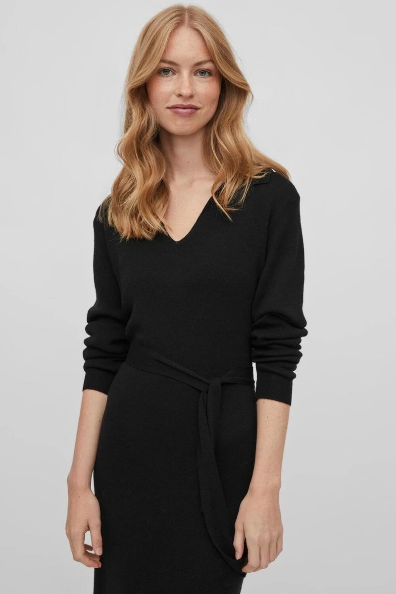 VILA VIMARLA COLLAR L/S KNIT DRESS Dames Jurk - Maat M 5 VILA VIMARLA COLLAR L/S KNIT DRESS Dames Jurk - Maat M - Afbeelding 5
