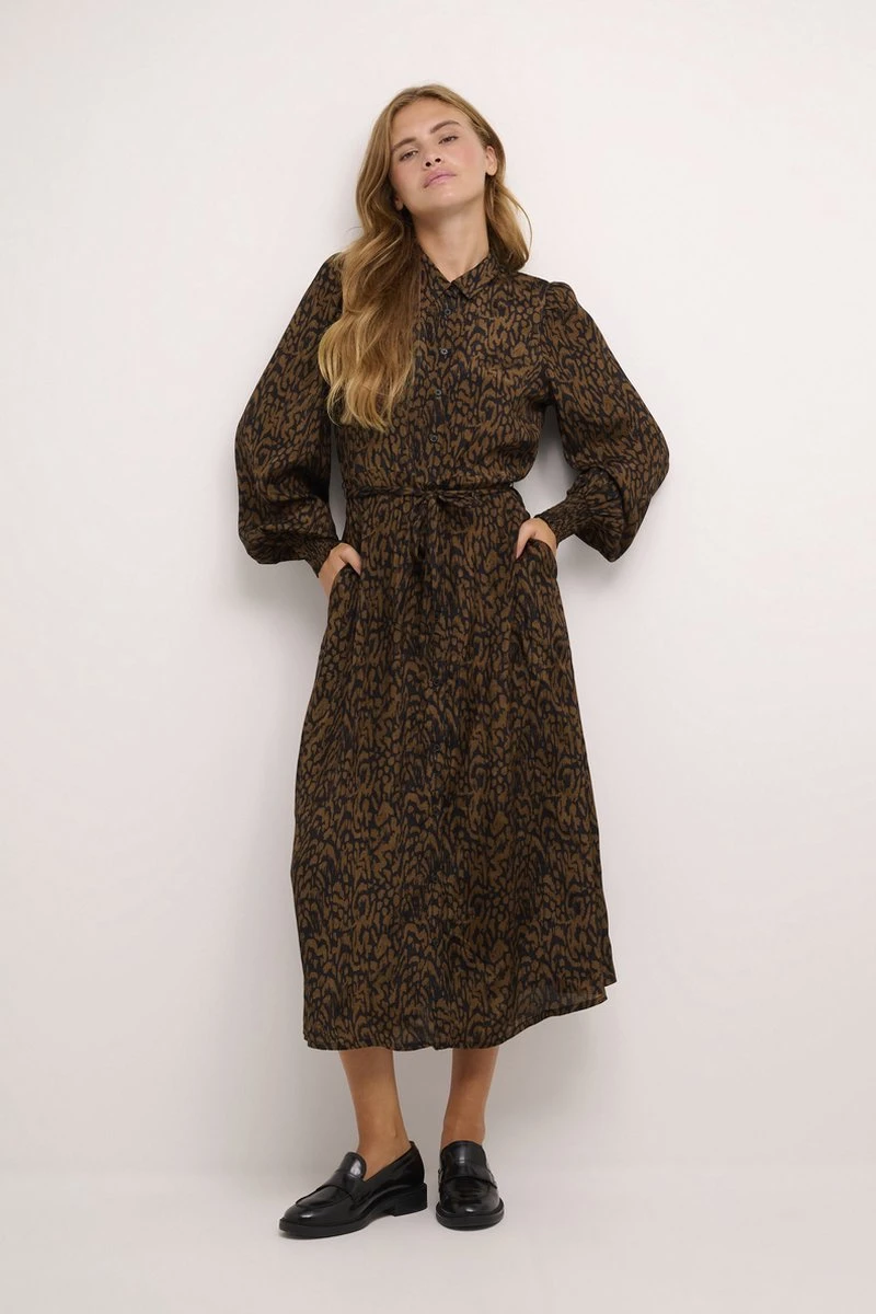 Kaffe KAflorina Shirt Dress Dames Jurk - Maat 36 4 Kaffe KAflorina Shirt Dress Dames Jurk - Maat 36 - Afbeelding 4