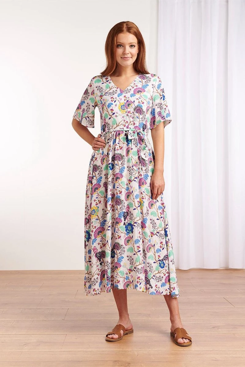 Smashed Lemon - Shifra Jurk - Multi/ White - 22144-000-998-XXXL 1 Smashed Lemon - Shifra Jurk - Multi/ White - 22144-000-998-XXXL