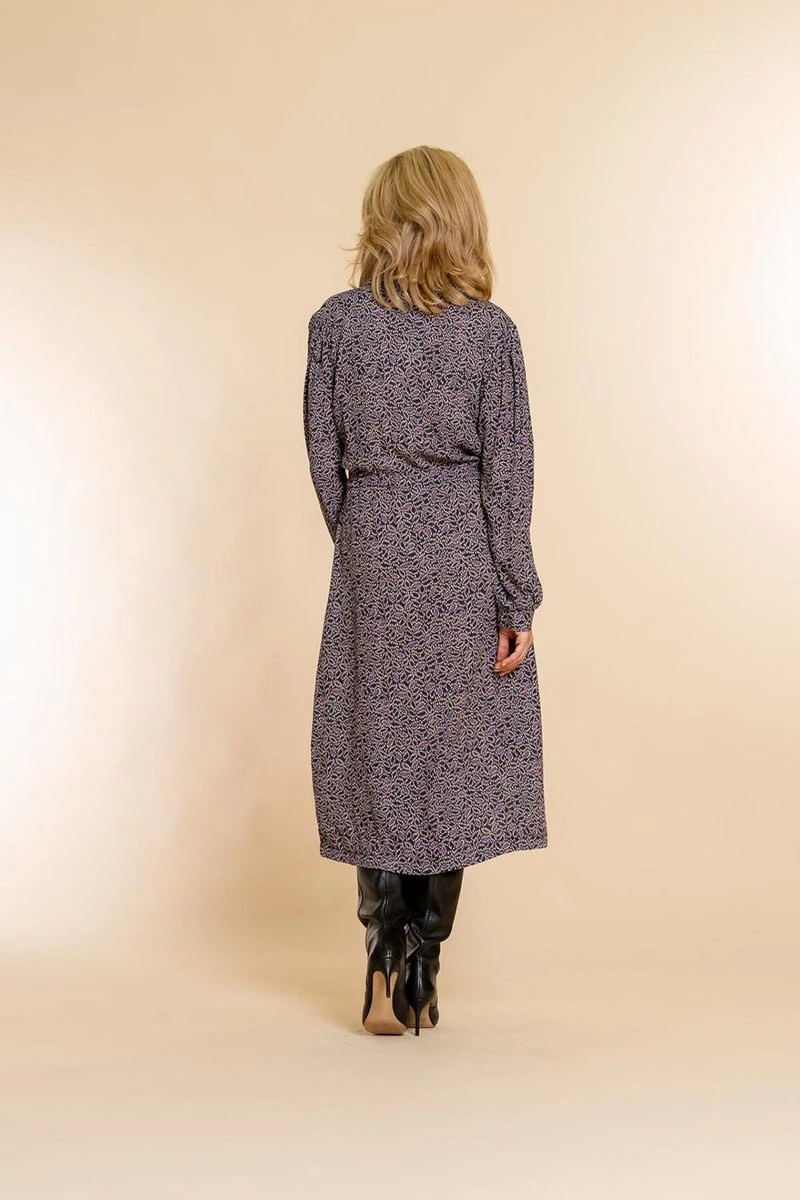 Geisha Jurk Shirtdress Grafische Floral Print 27845 20 Black/lilac Dames Maat - L 4 Geisha Jurk Shirtdress Grafische Floral Print 27845 20 Black/lilac Dames Maat - L - Afbeelding 4