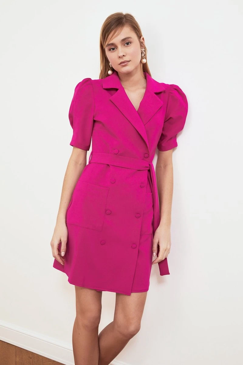 Trendyol Vrouwen Standaard Mouw Cache-coeur Blazerjurk Jurk 1 Trendyol Vrouwen Standaard Mouw Cache-coeur Blazerjurk Jurk