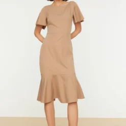 Trendyol Vrouwen Fluit Mouw Boothals Omslag Jurk -Trendy Meid Verkoop 800x1200 169