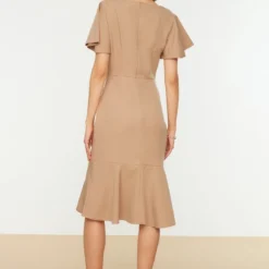 Trendyol Vrouwen Fluit Mouw Boothals Omslag Jurk -Trendy Meid Verkoop 800x1200 171