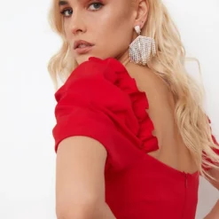 Trendyol Vrouwen Ballon Mouw Lieve Schat Basis Jurk -Trendy Meid Verkoop 800x1200 175