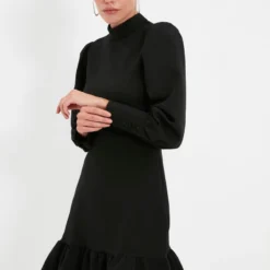 Trendyol Vrouwen Ballon Mouw Staande Kraag Ruche Zoom Jurk -Trendy Meid Verkoop 800x1200 195