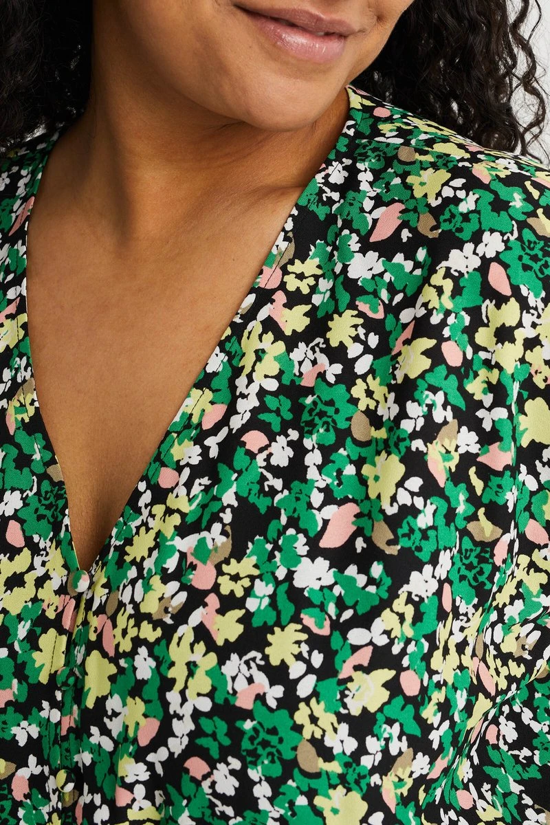 WE Fashion Dames Plissé Jurk - Curve 5 WE Fashion Dames Plissé Jurk - Curve - Afbeelding 5