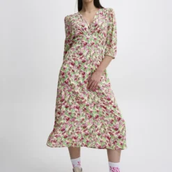 Ichi Jurk Ihenora Dr2 20118345 201850 Structured Flower Mix1 Dames Maat - 40 -Trendy Meid Verkoop 800x1200 378