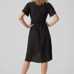 VERO MODA VMSAKI SS CALF WRAP DRESS WVN GA NOOS Dames Jurk - Maat L -Trendy Meid Verkoop 800x1200 430